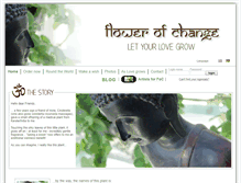Tablet Screenshot of flowerofchange.com